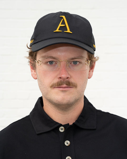 'A' Members Nylon Cap Black