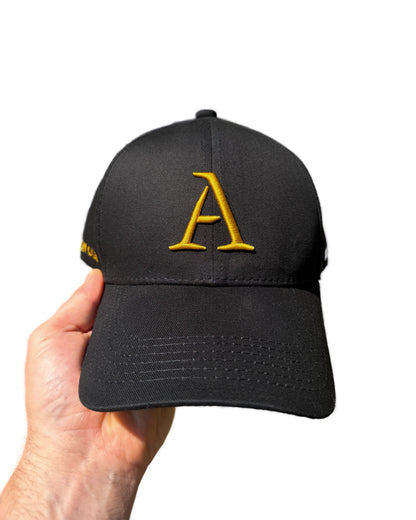 'A' Members Cotton Cap - Black