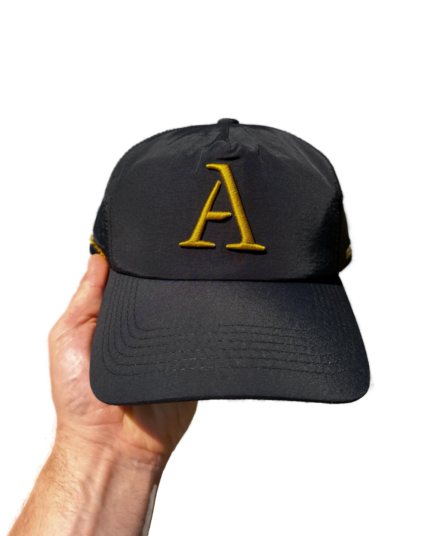 'A' Members Nylon Cap - Black