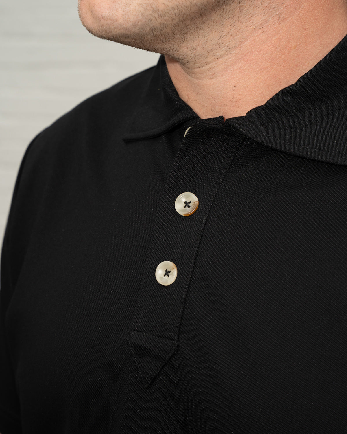 'A' Golf Polo SS Black
