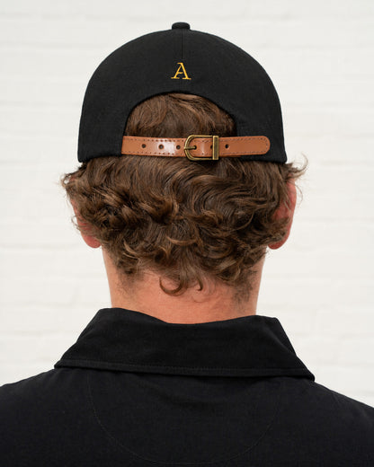 'A' Members Cotton Cap - Black