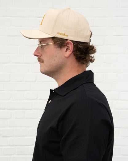 'A' Members Cotton Cap - Sand