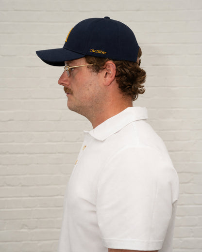 'A' Members Cotton Cap - Navy