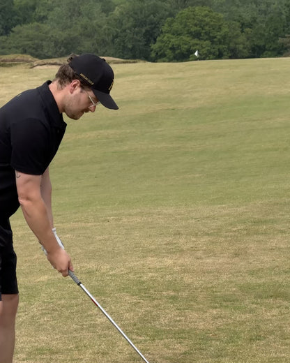 'A' Golf Polo S/S Black